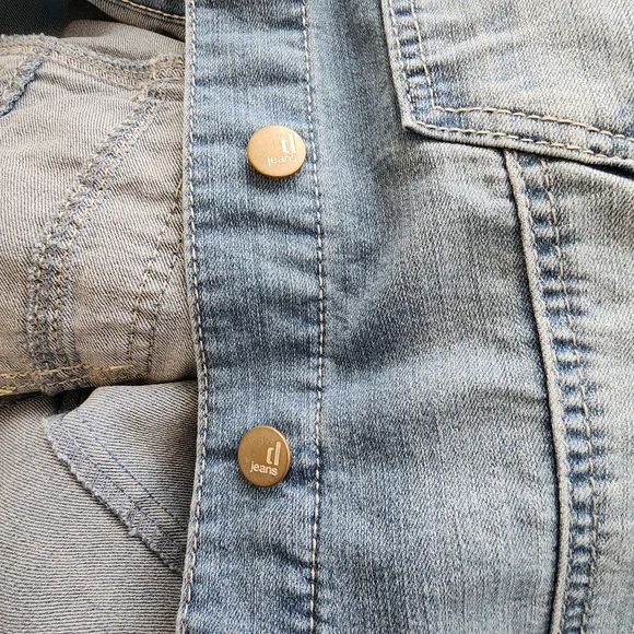 D.Jeans classic fit denim jacket light wash pockets button front sz xl nwt - Picture 10 of 16